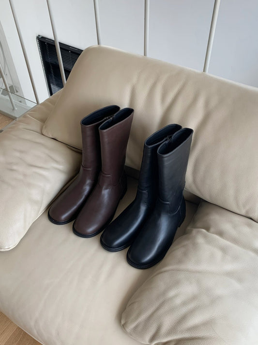 simple half flat boots