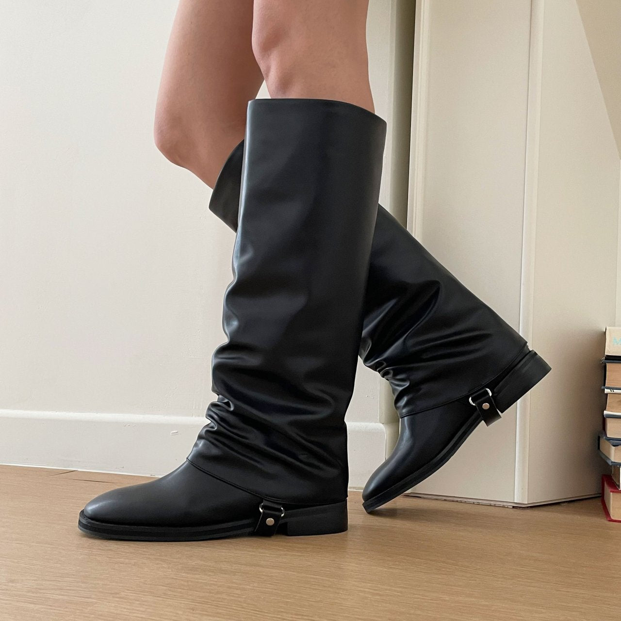 Wrinkle Ankle Folder Boots