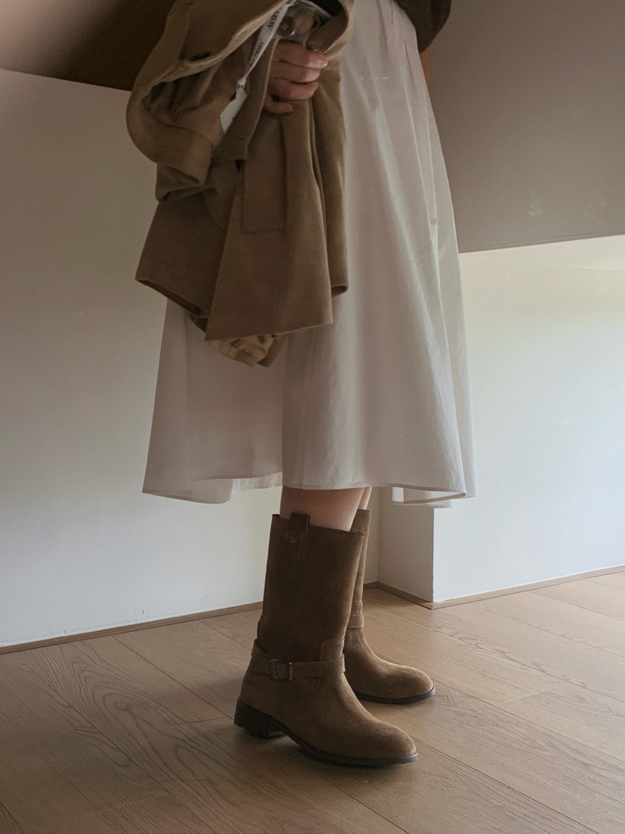 Dual Mood Leather half Boots-2col