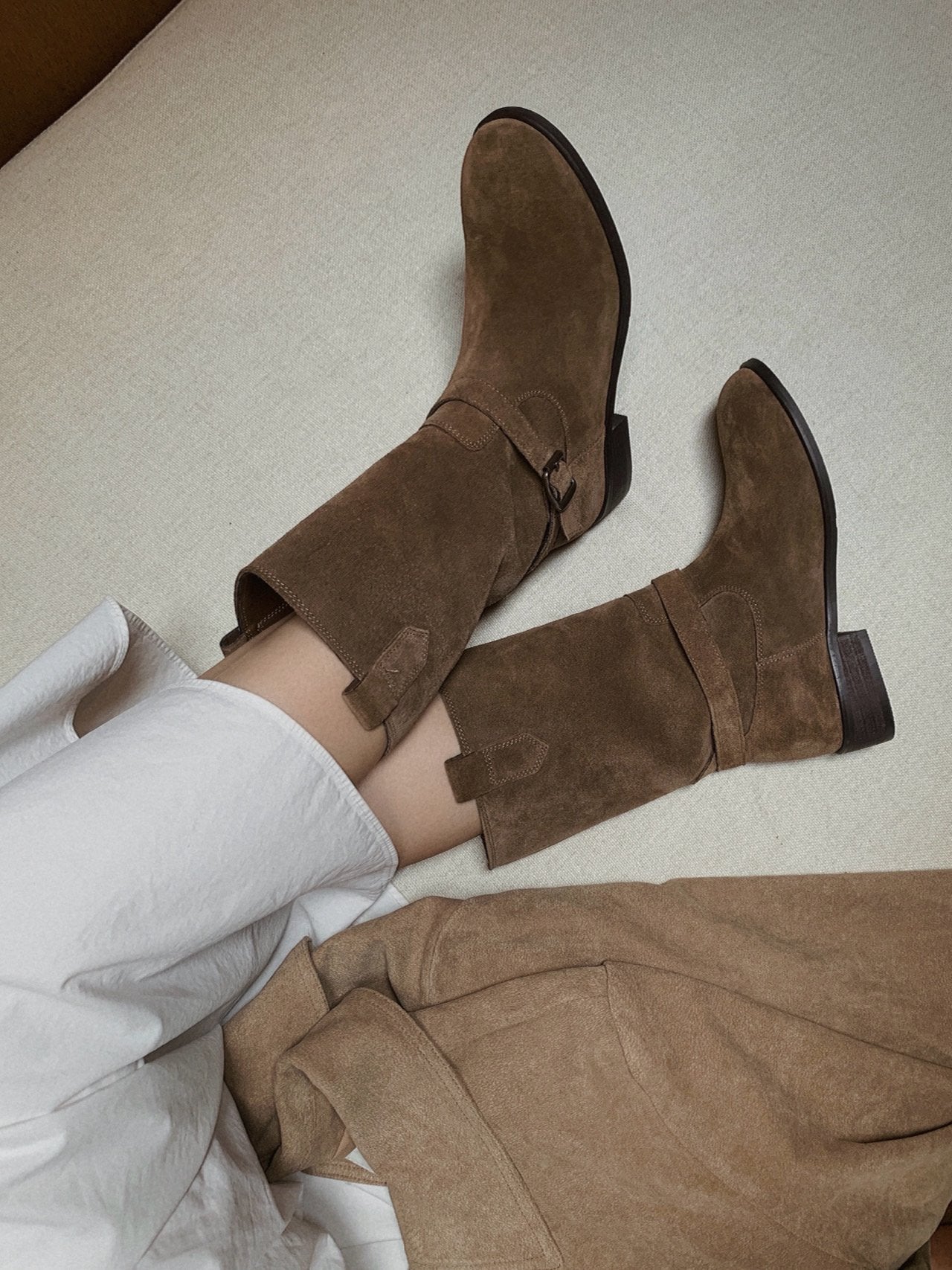 Dual Mood Leather half Boots-2col