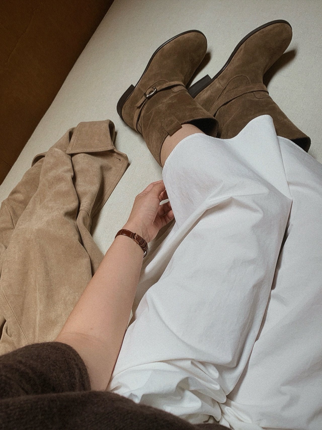 Dual Mood Leather half Boots-2col