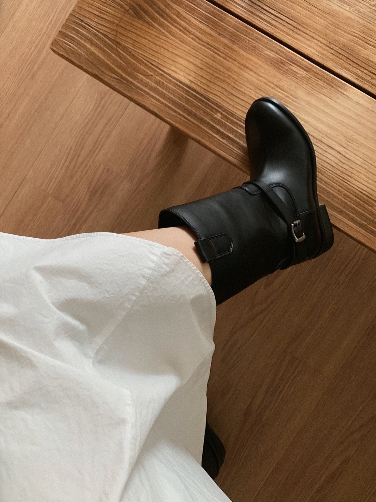 Dual Mood Leather half Boots-2col
