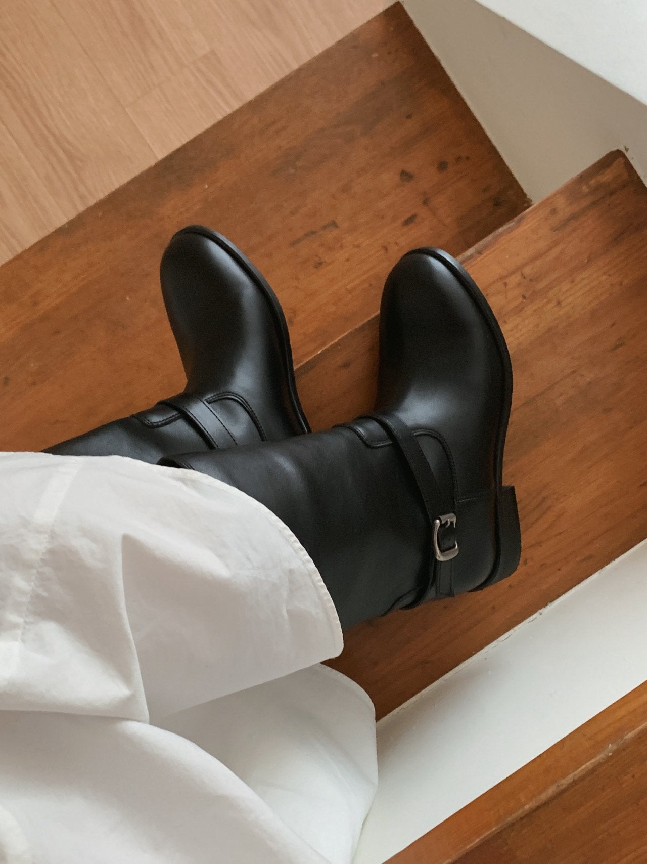 Dual Mood Leather half Boots-2col