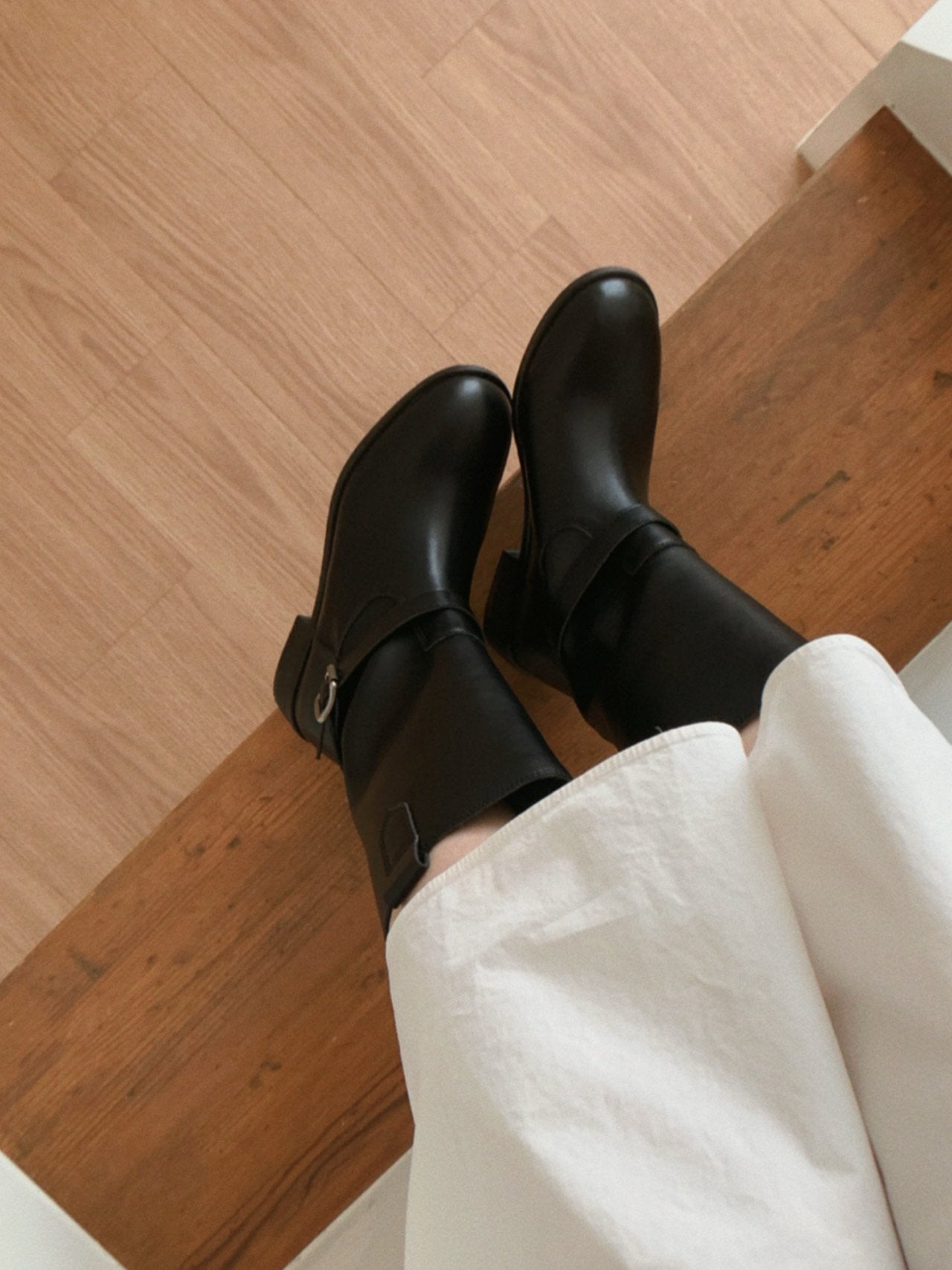 Dual Mood Leather half Boots-2col