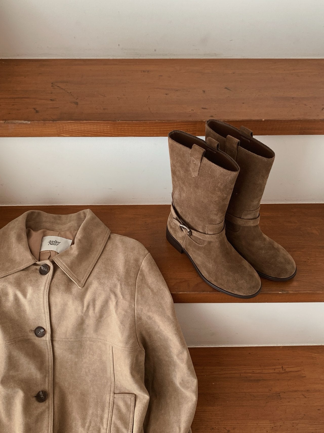Dual Mood Leather half Boots-2col