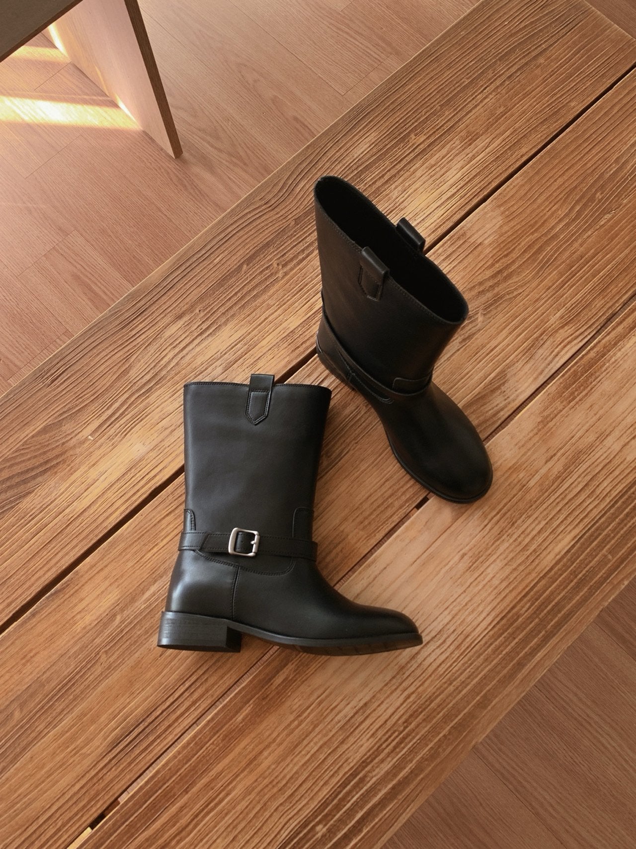 Dual Mood Leather half Boots-2col