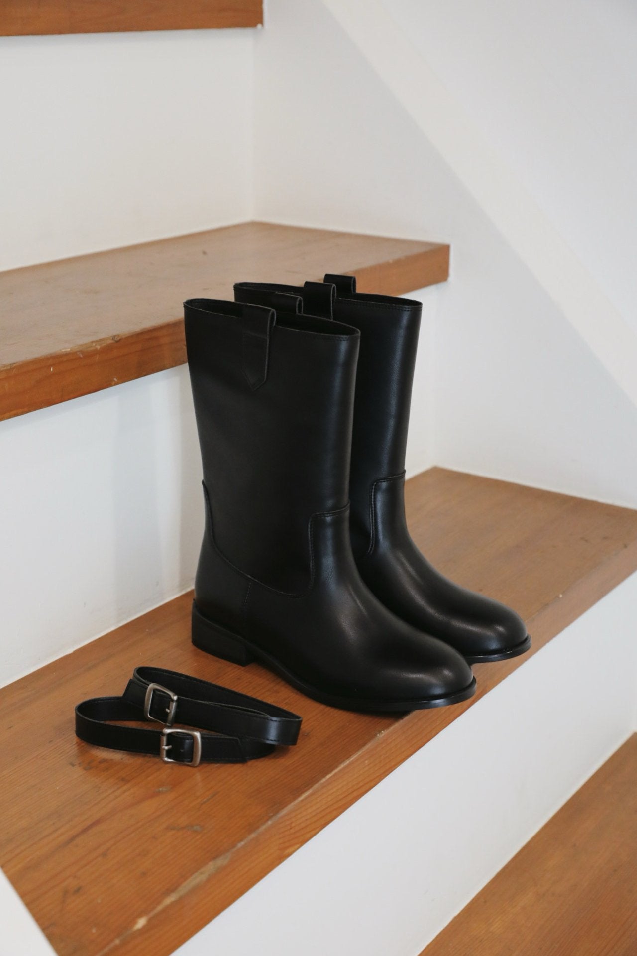 Dual Mood Leather half Boots-2col
