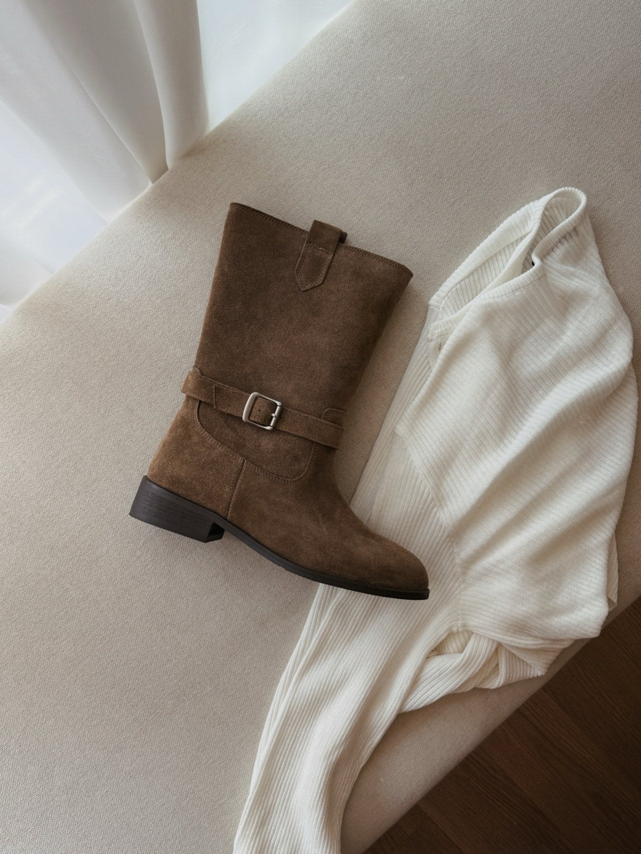 Dual Mood Leather half Boots-2col