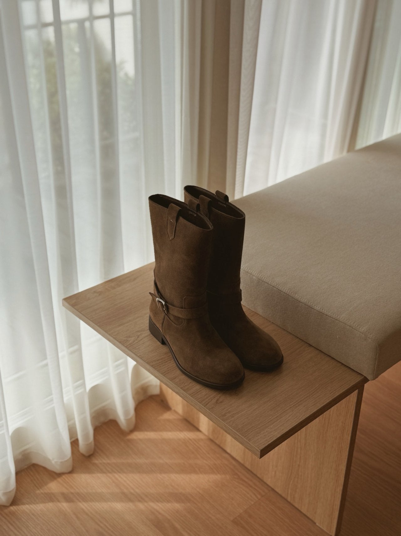 Dual Mood Leather half Boots-2col