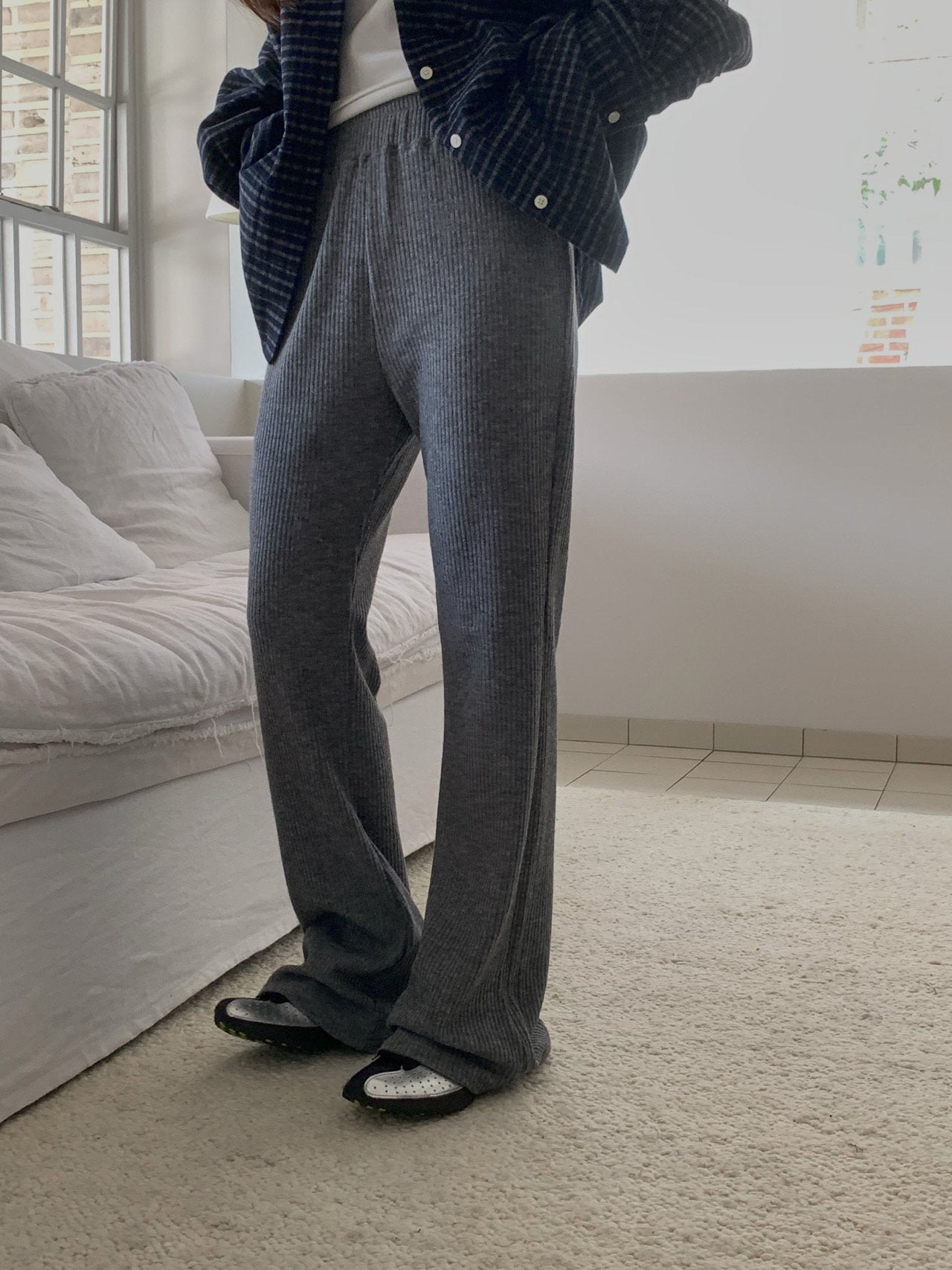 Tom rib pants-2col