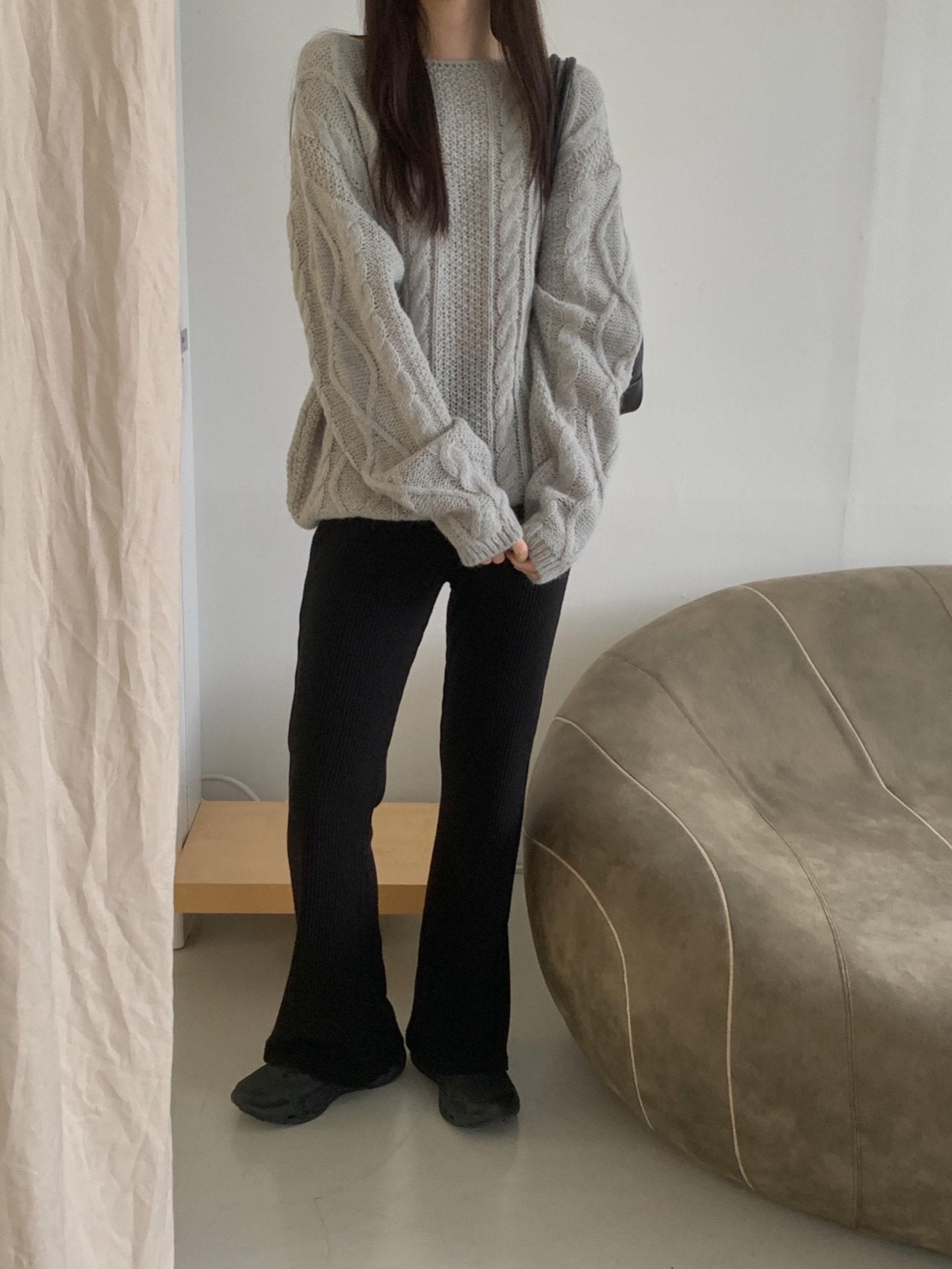 Tom rib pants-2col