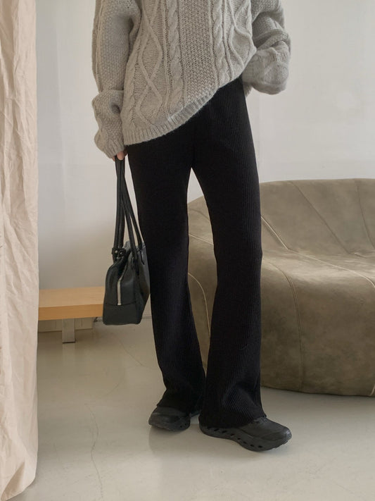 Tom rib pants-2col