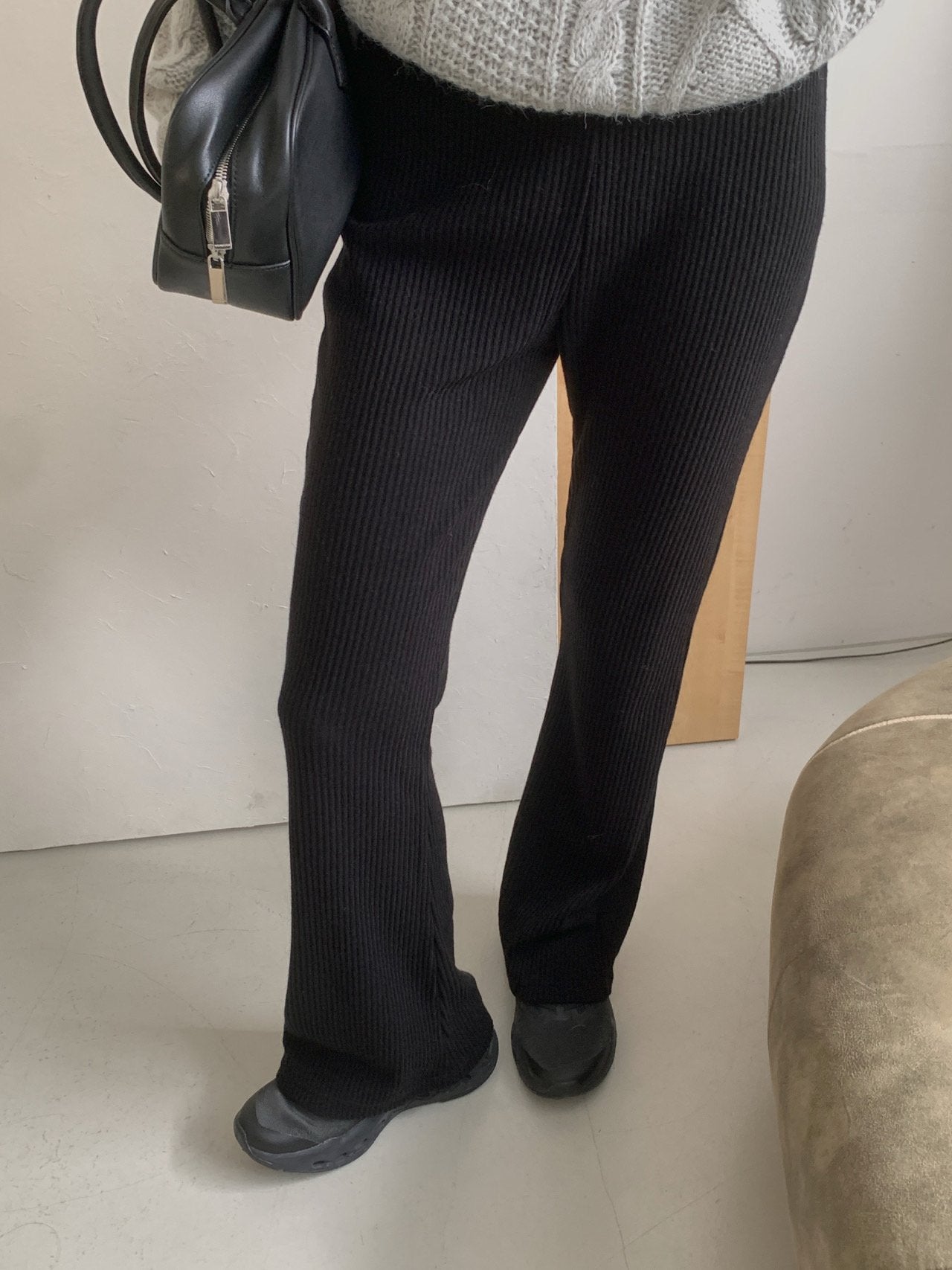 Tom rib pants-2col