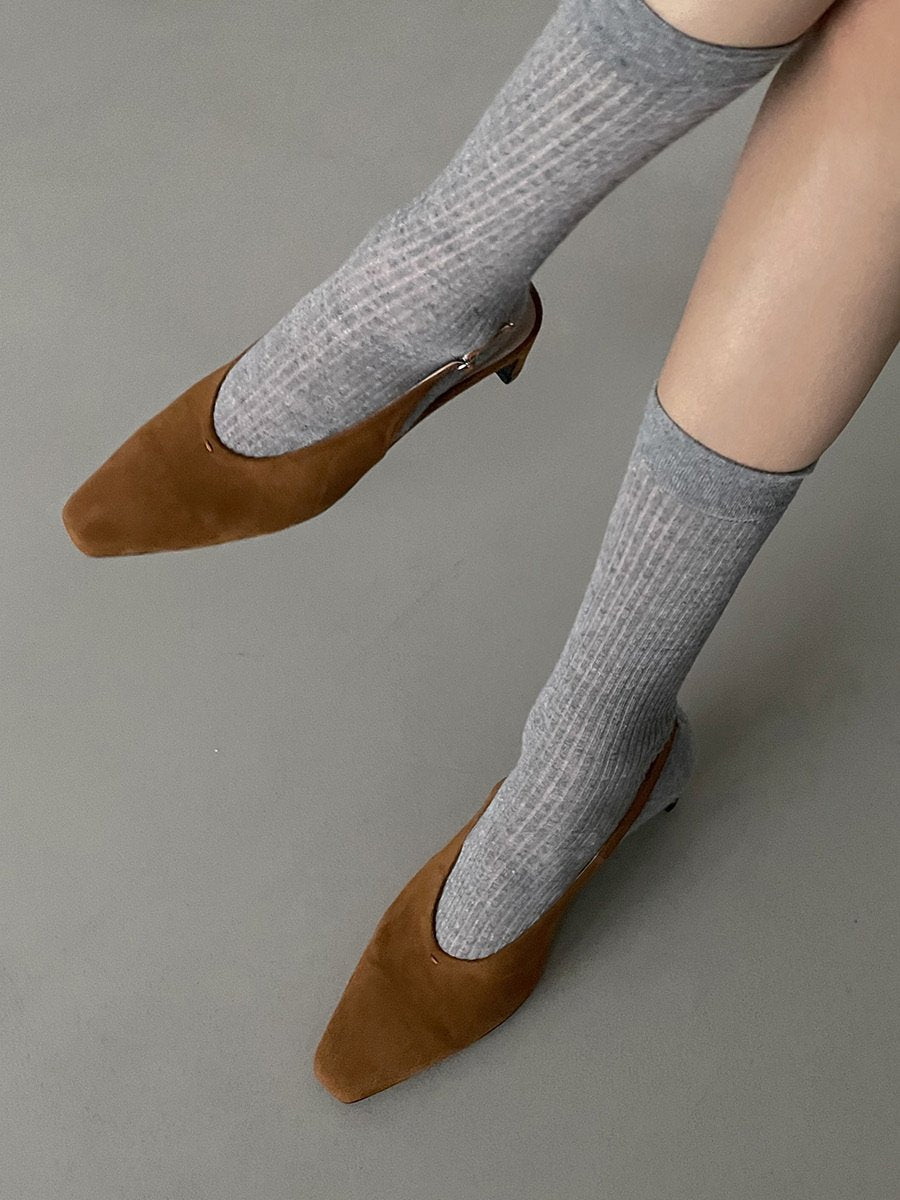 suede 5cm sling back
