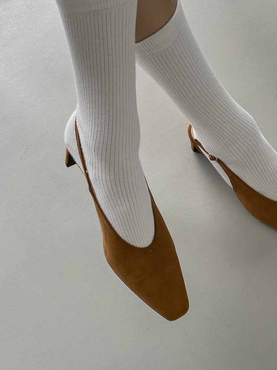 suede 5cm sling back