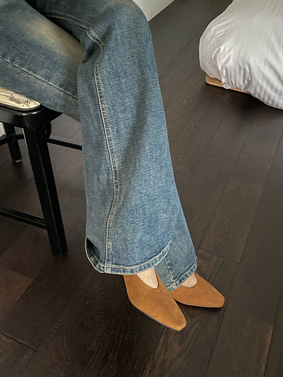 suede 5cm sling back