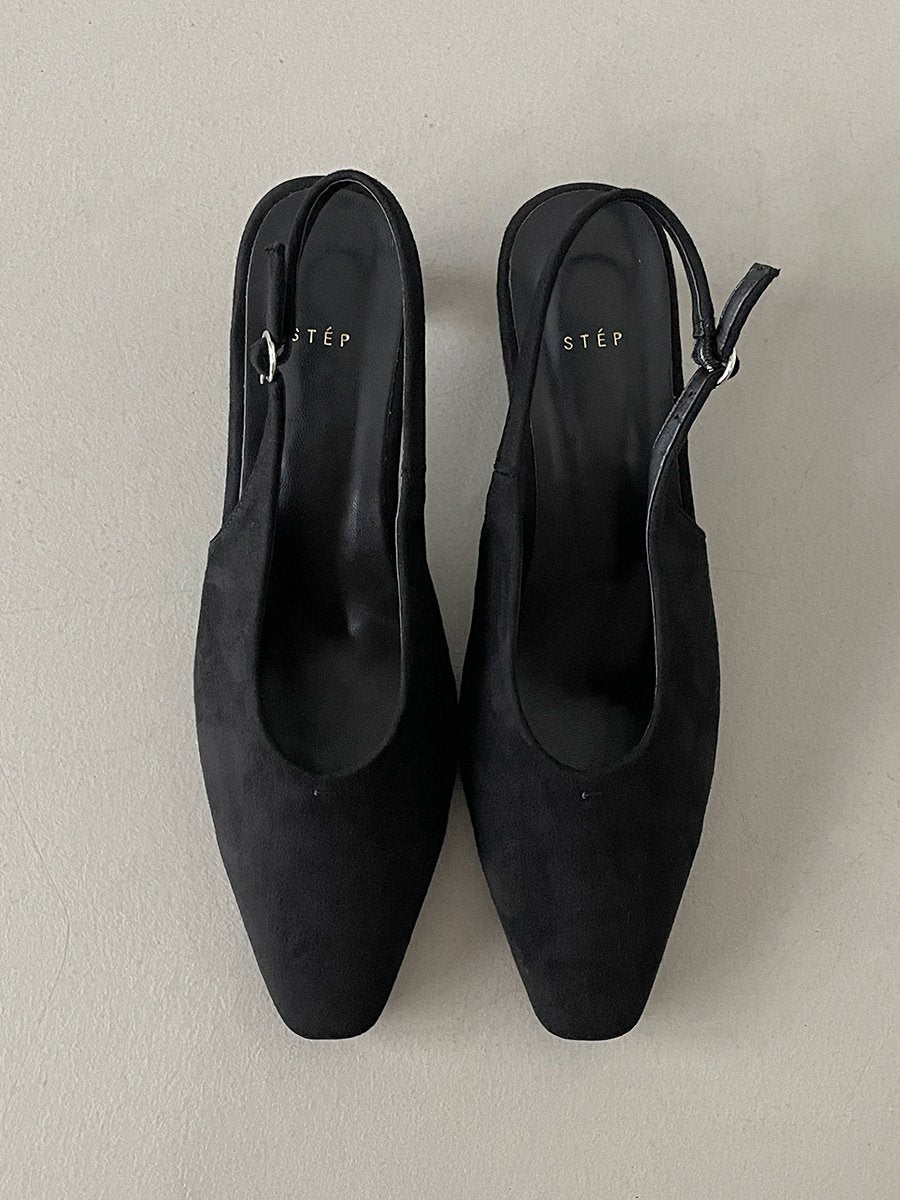 suede 5cm sling back