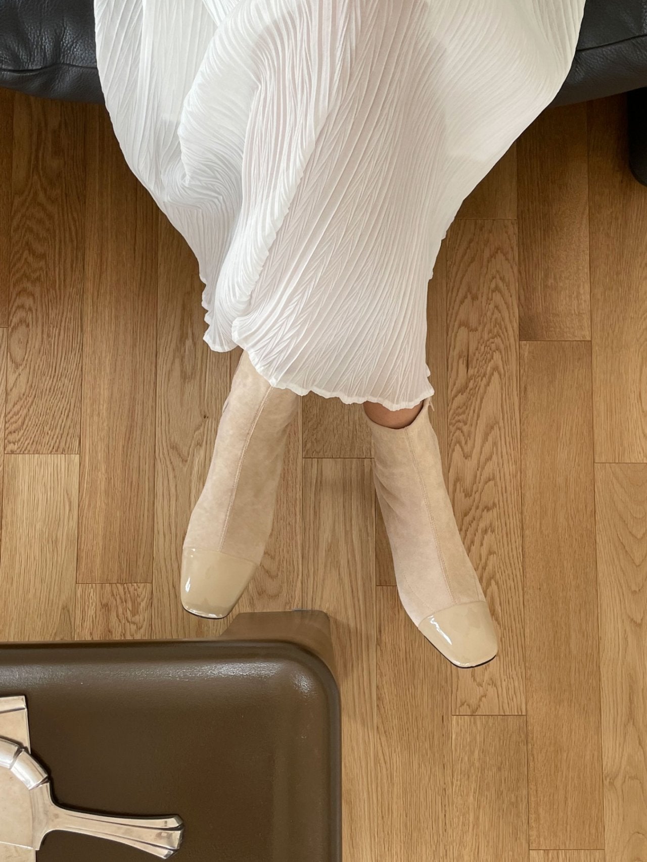 Spandex Square Ankle Boots
