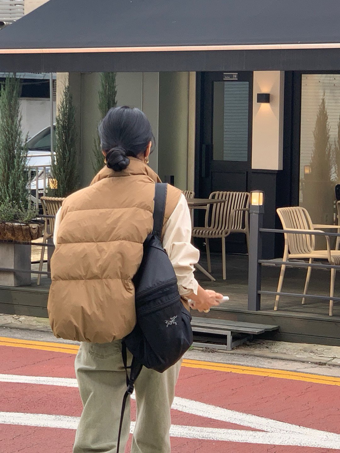 goose padded vest-4col