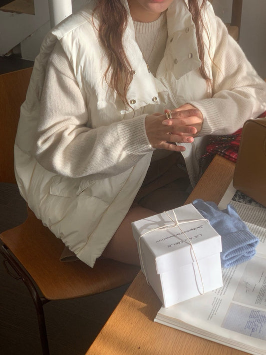 goose padded vest-4col