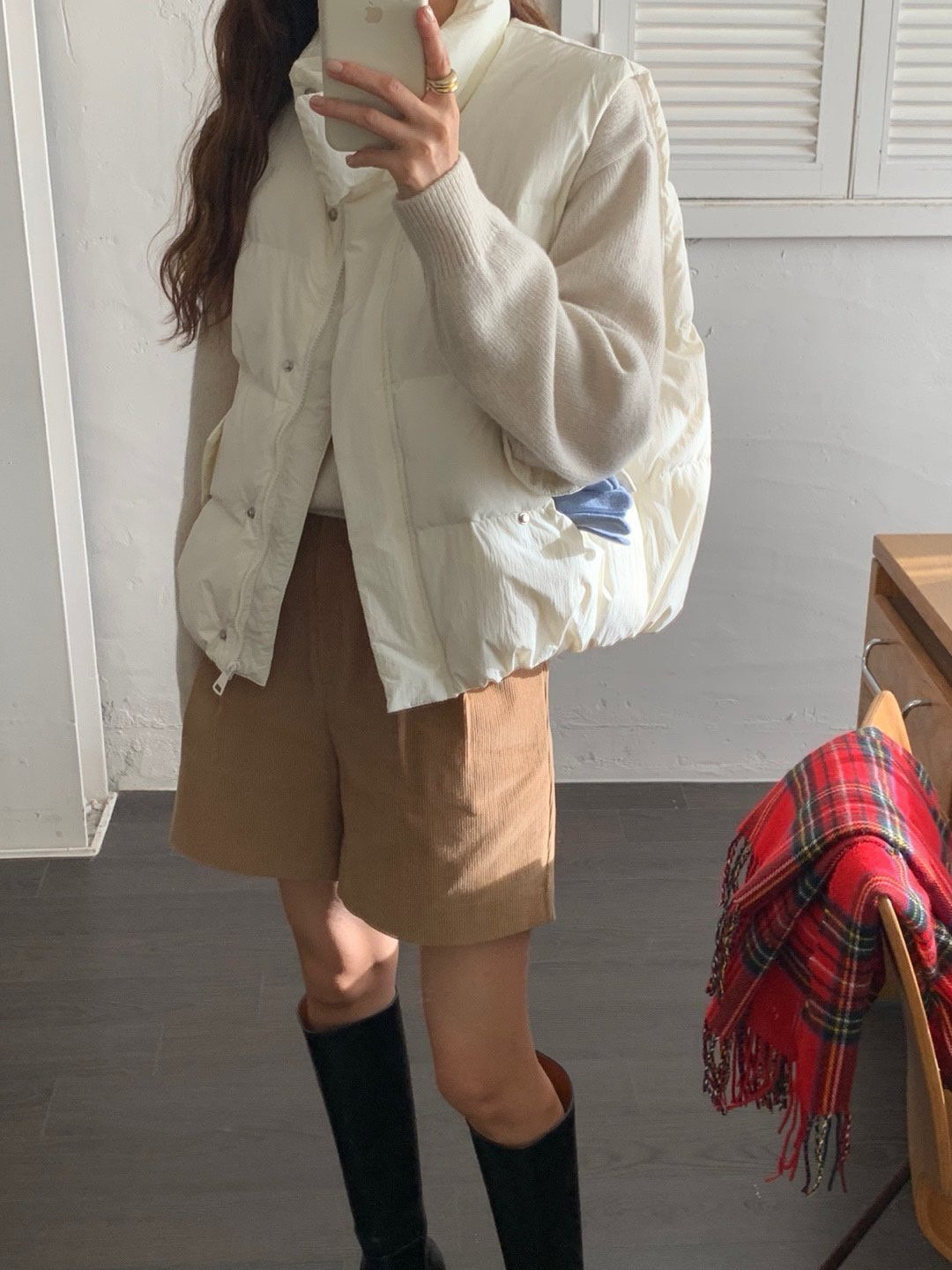 goose padded vest-4col