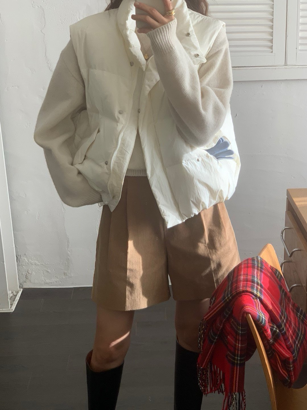 goose padded vest-4col