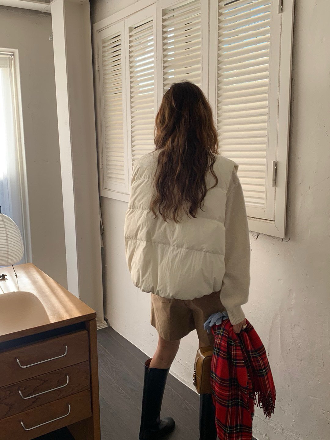 goose padded vest-4col