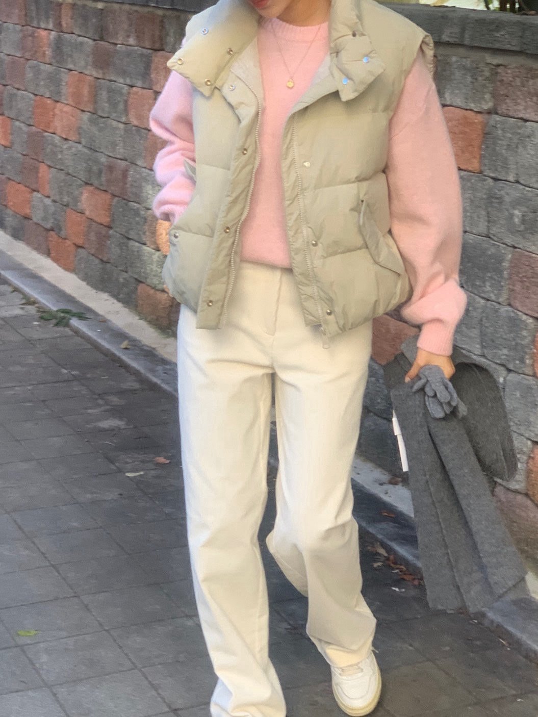 goose padded vest-4col