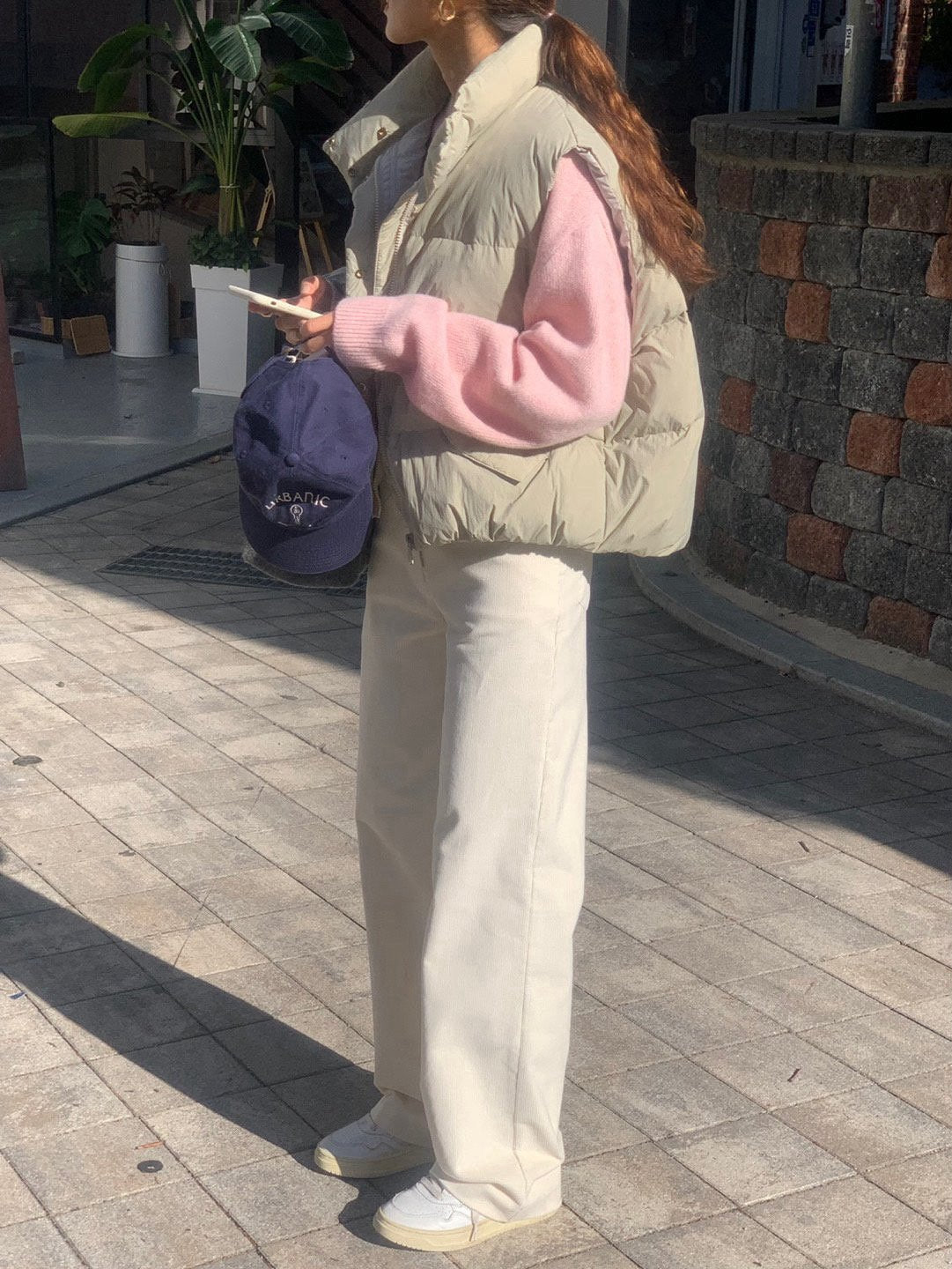 goose padded vest-4col