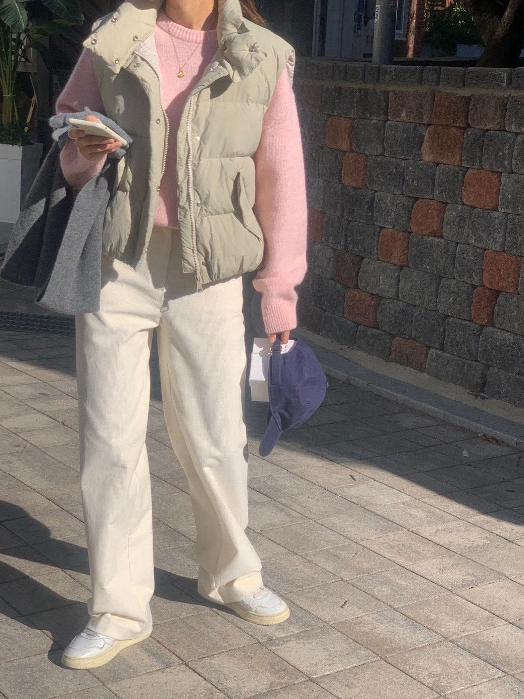 goose padded vest-4col