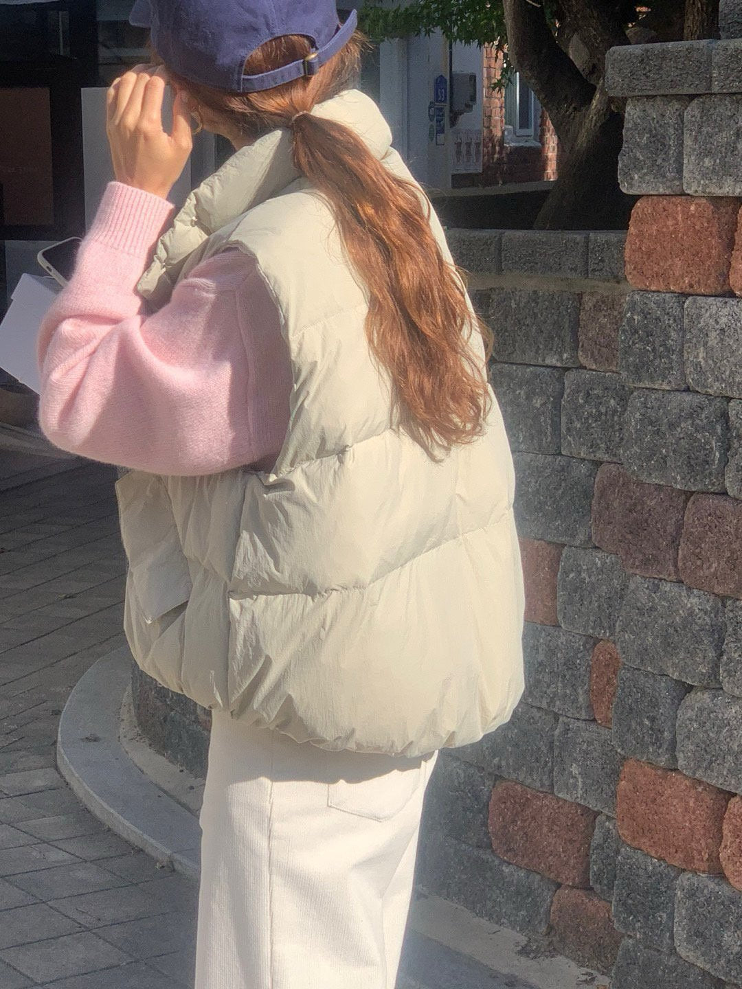 goose padded vest-4col