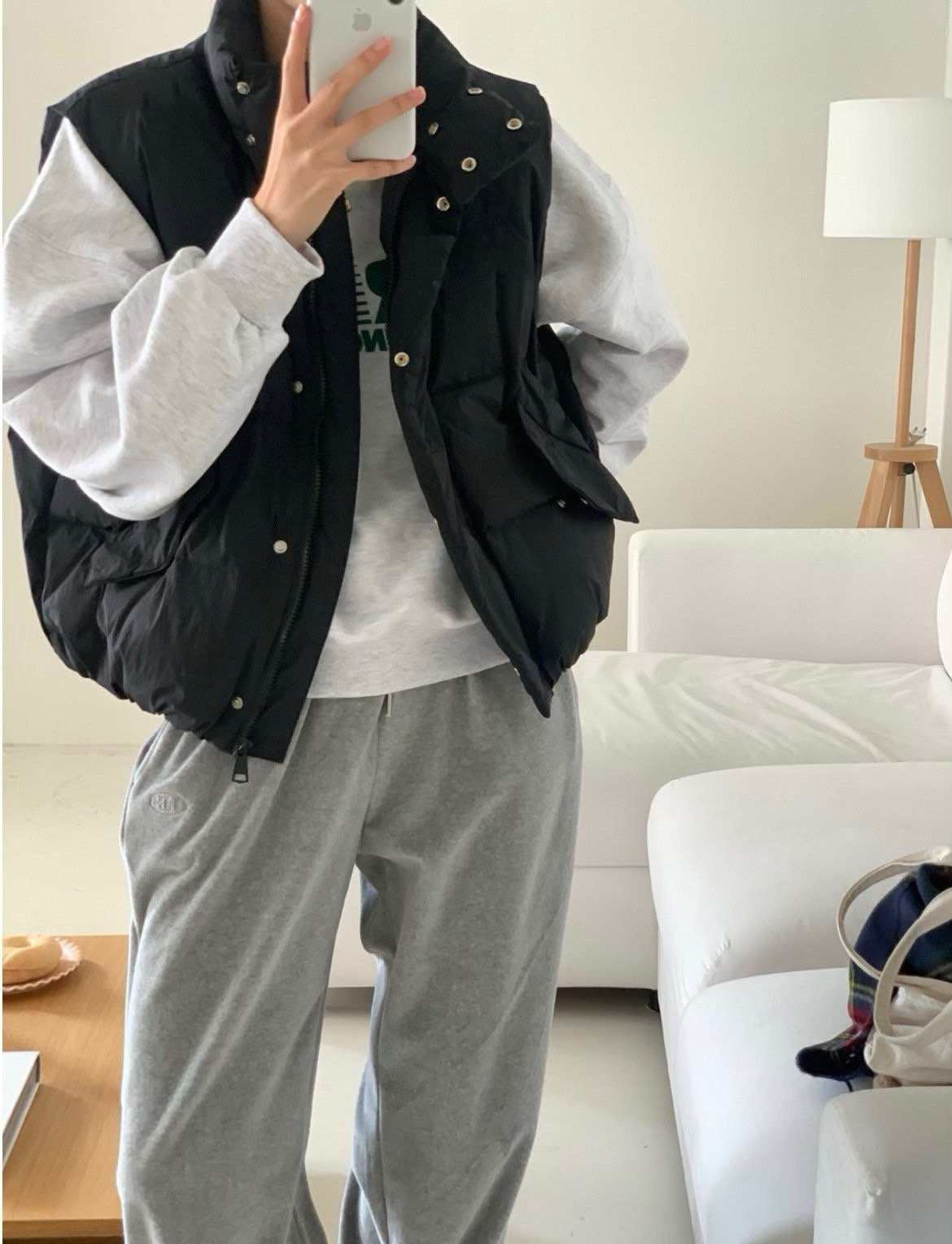 goose padded vest-4col