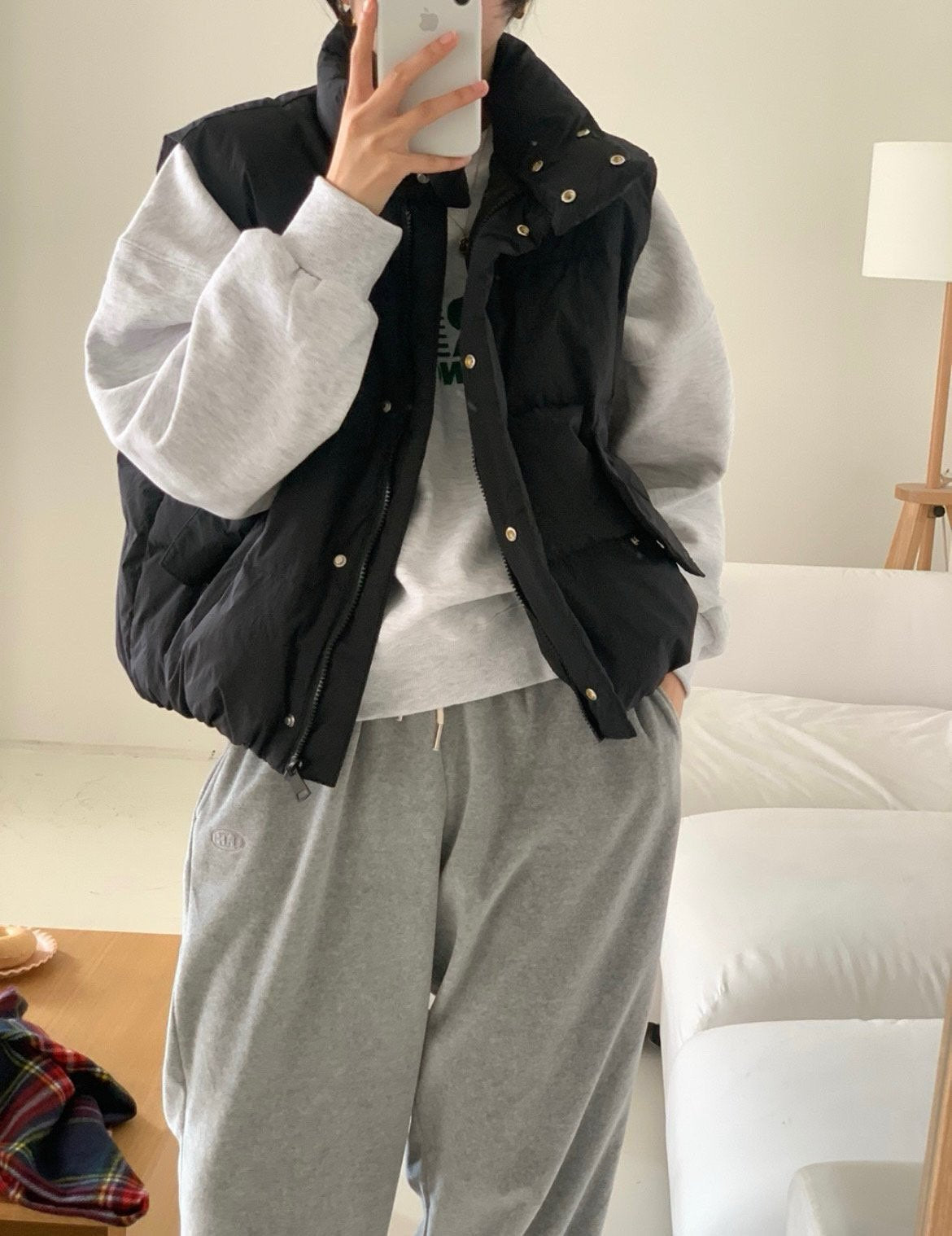 goose padded vest-4col