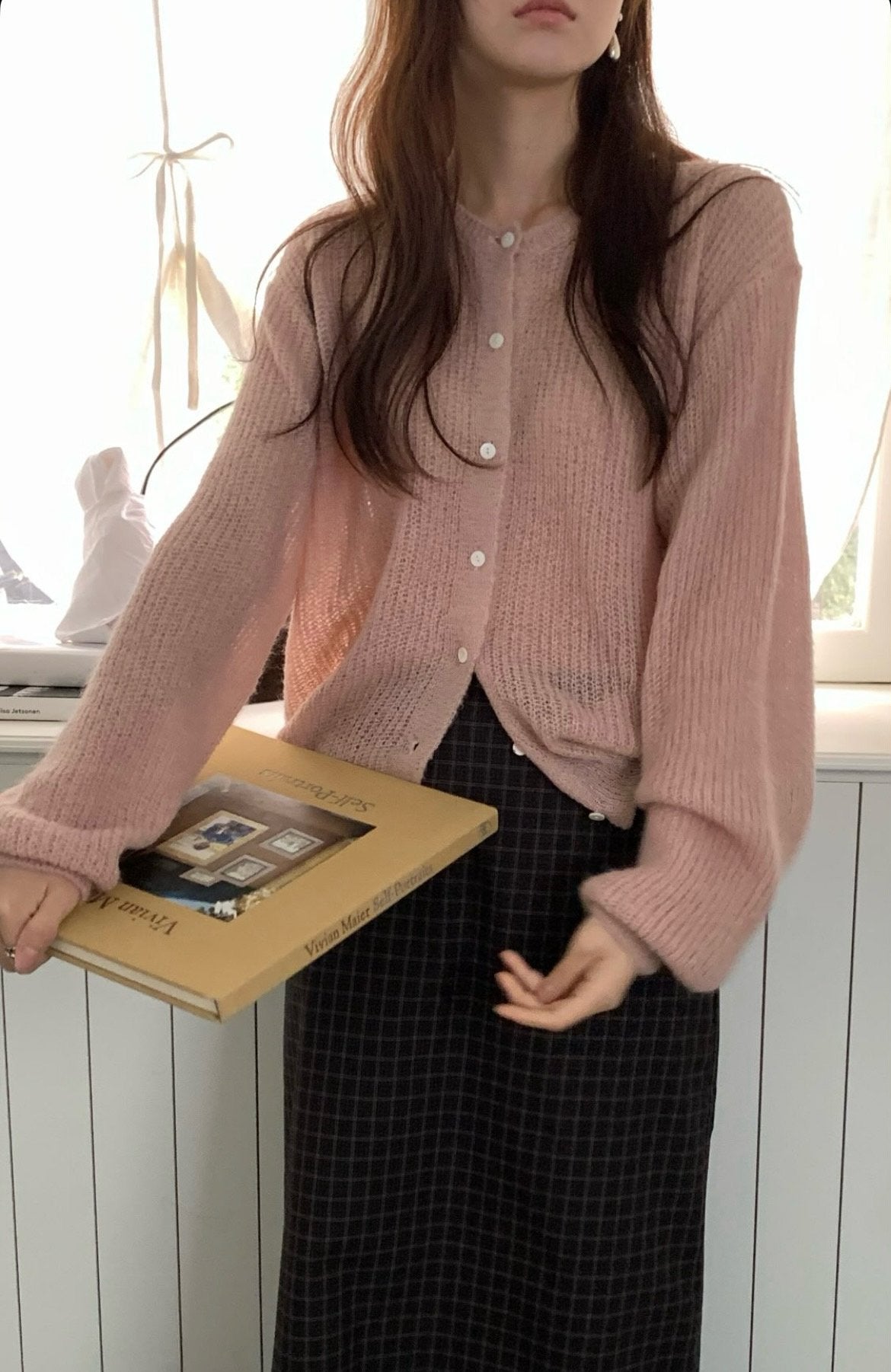 Mohair hachi cardigan-4col