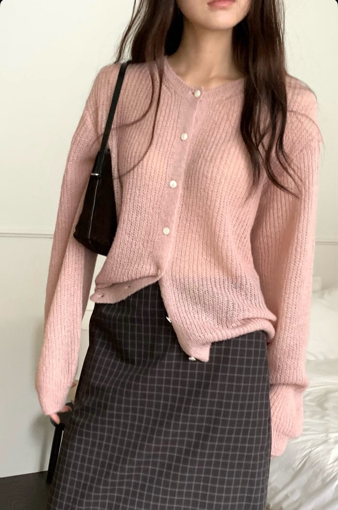 Mohair hachi cardigan-4col