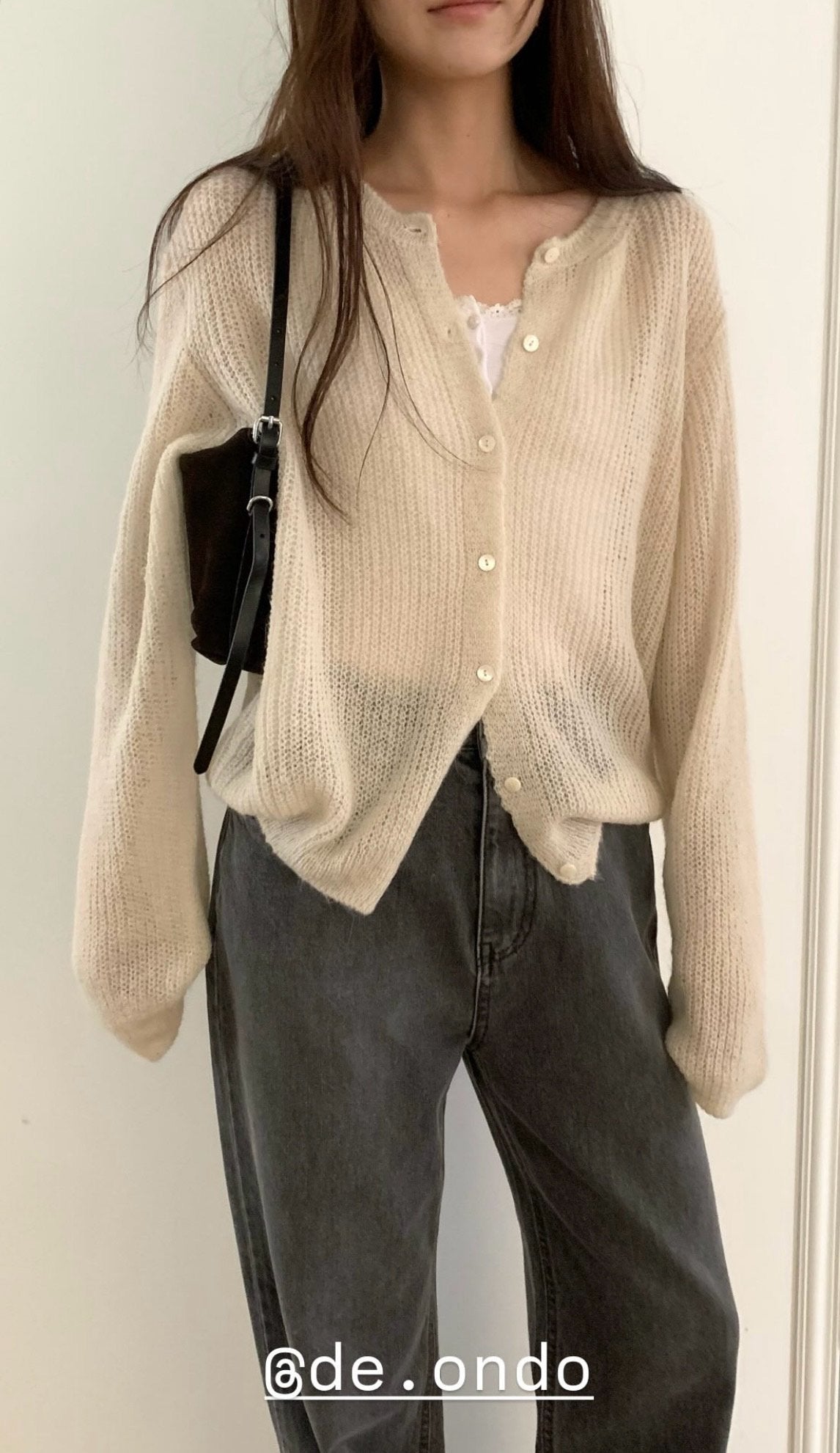 Mohair hachi cardigan-4col