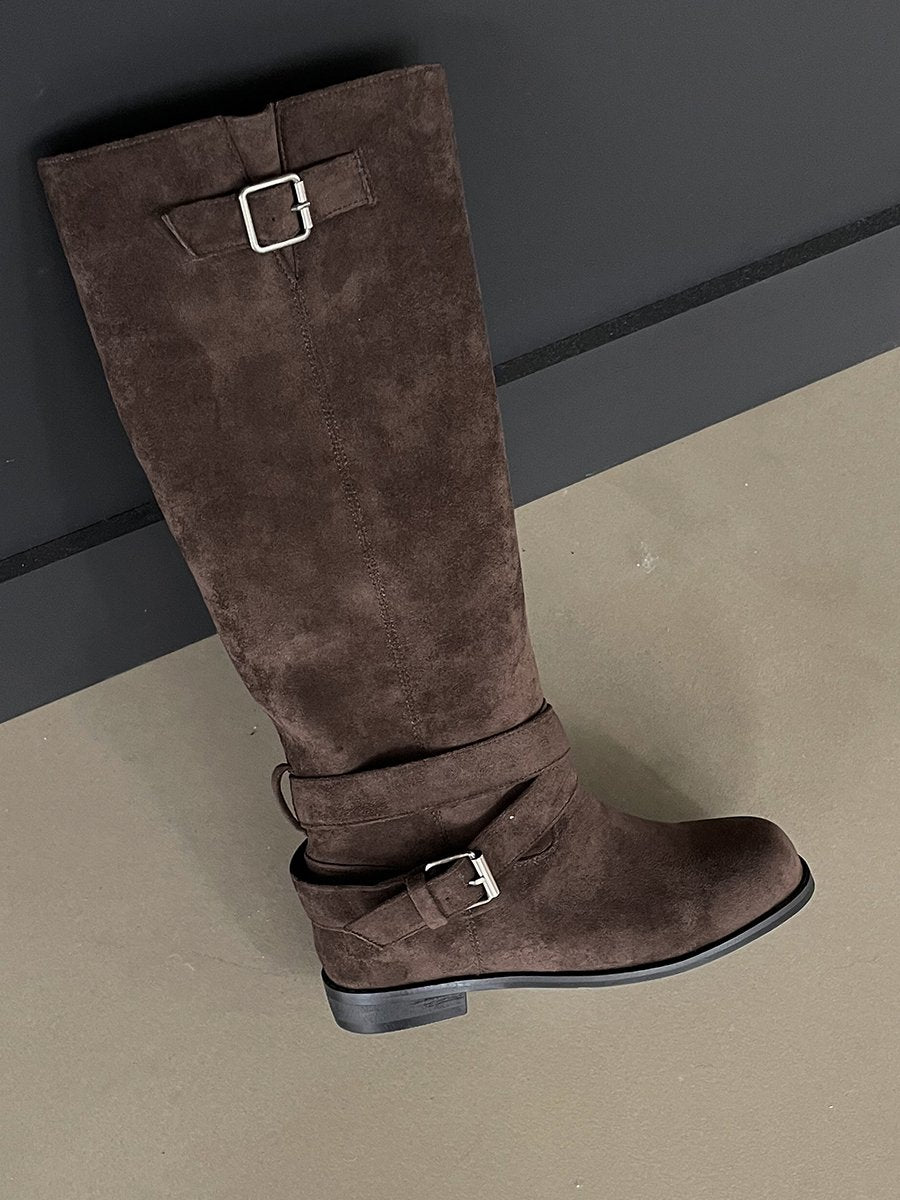 Belt Decorated Long Boots