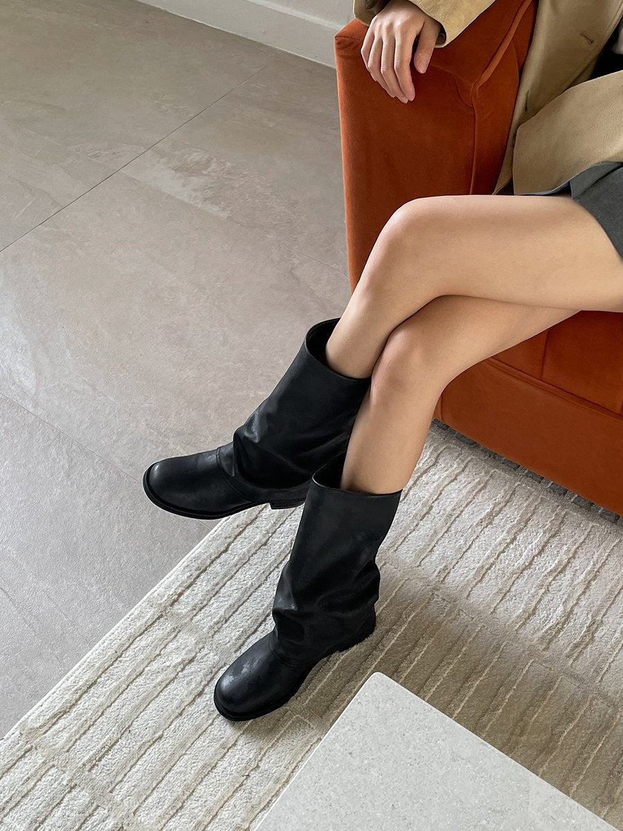 Natural folding boots