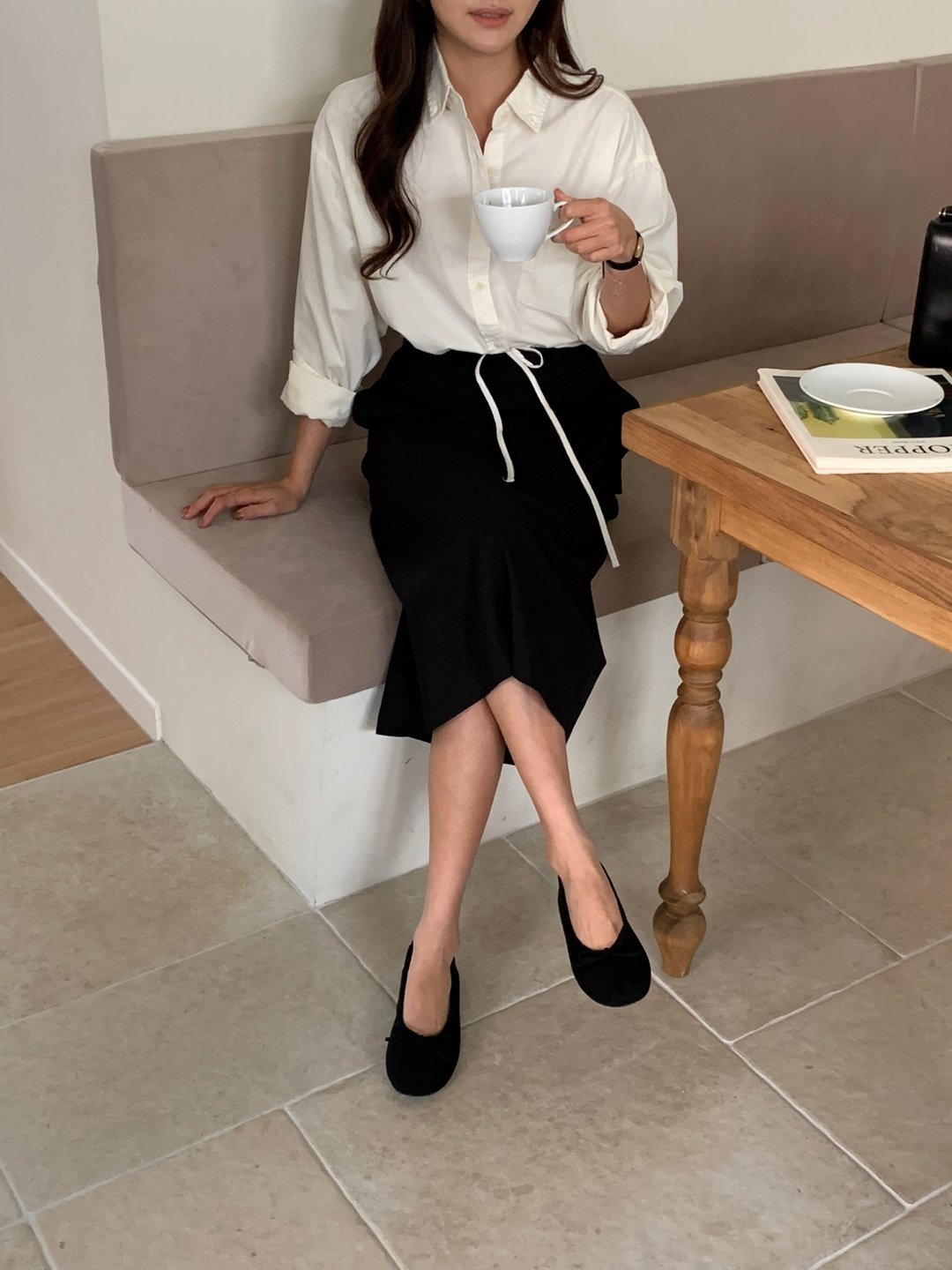 Suede 1cm Ribbon Flat