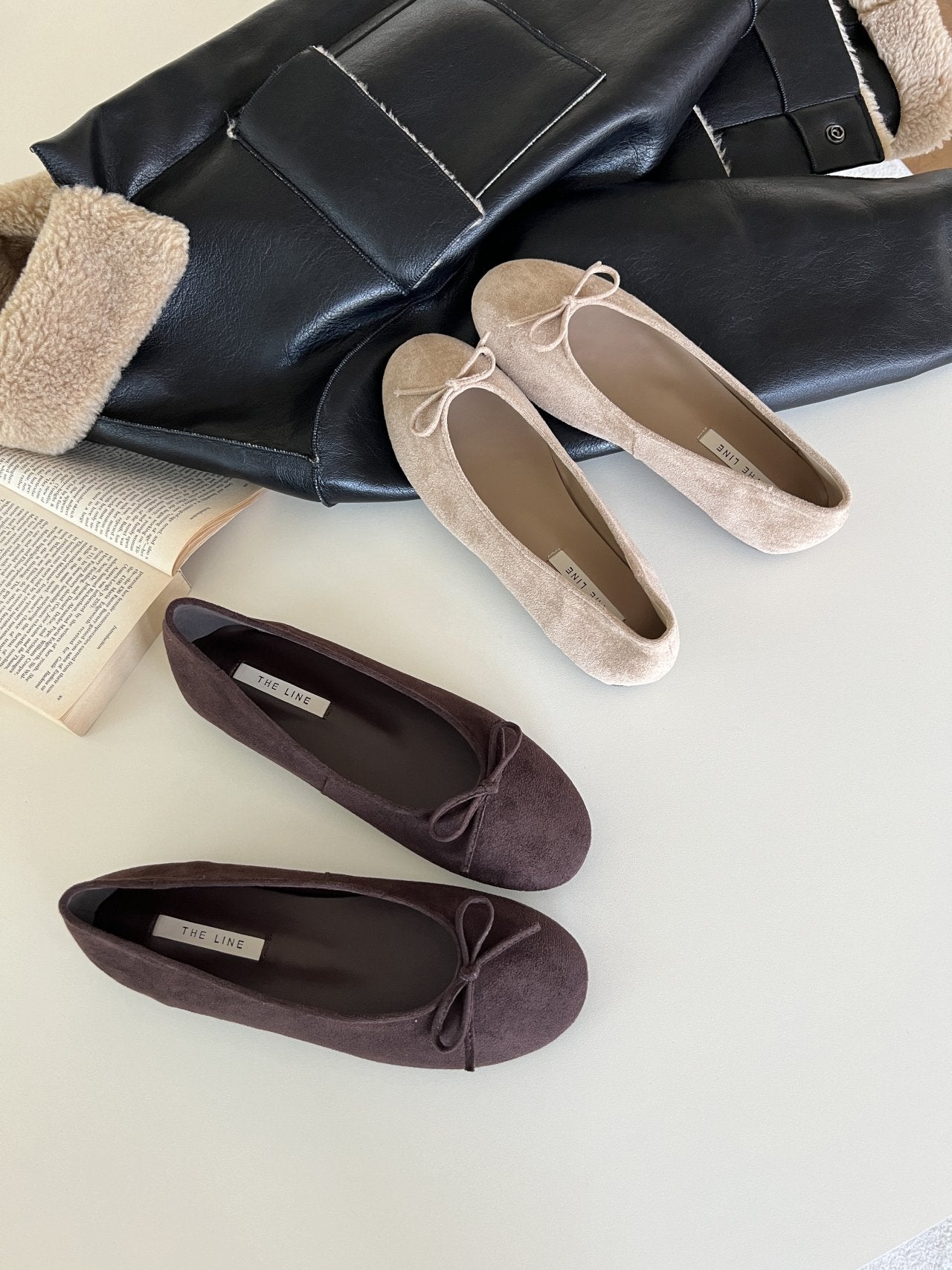 Suede 1cm Ribbon Flat