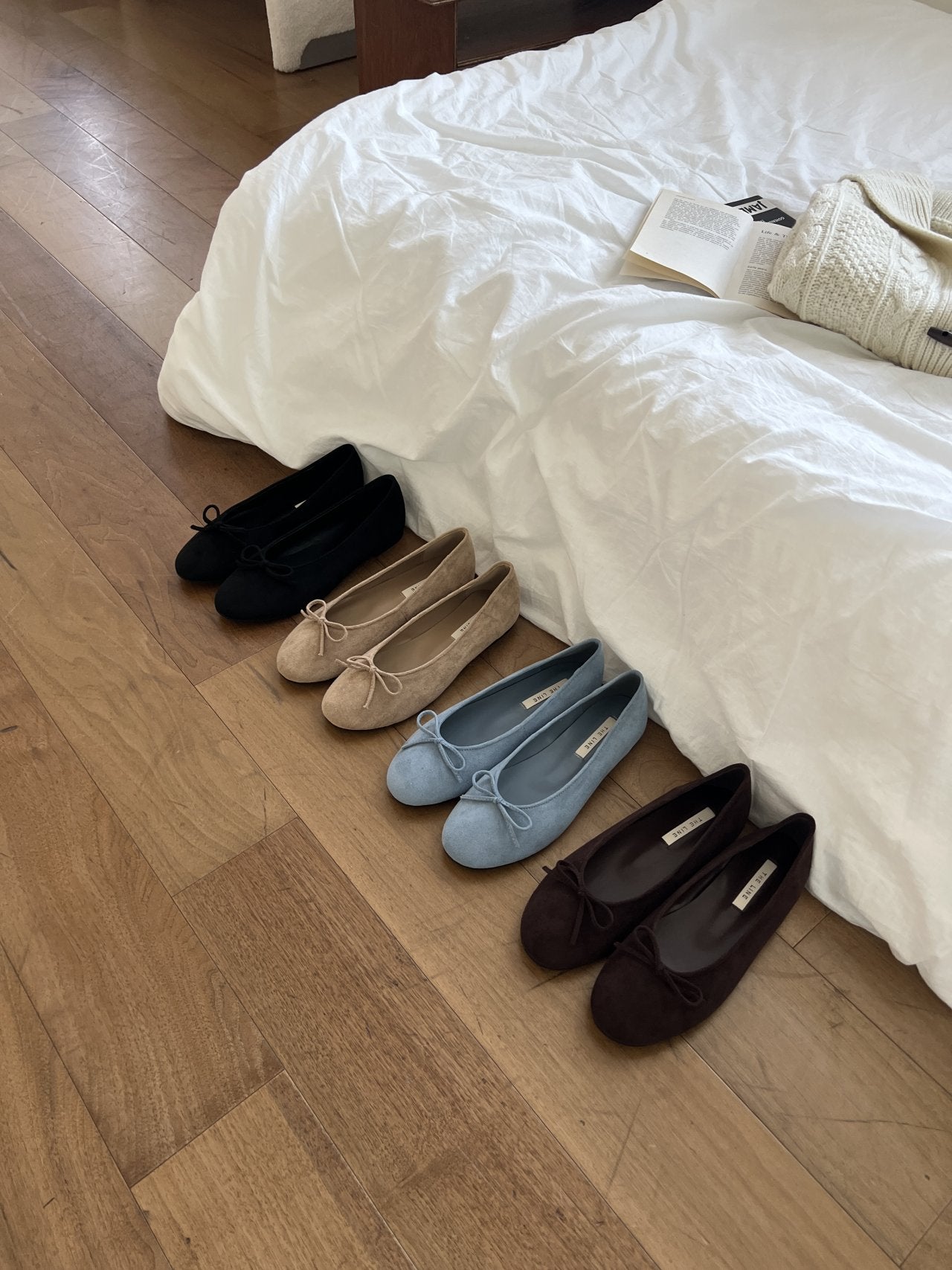 Suede 1cm Ribbon Flat