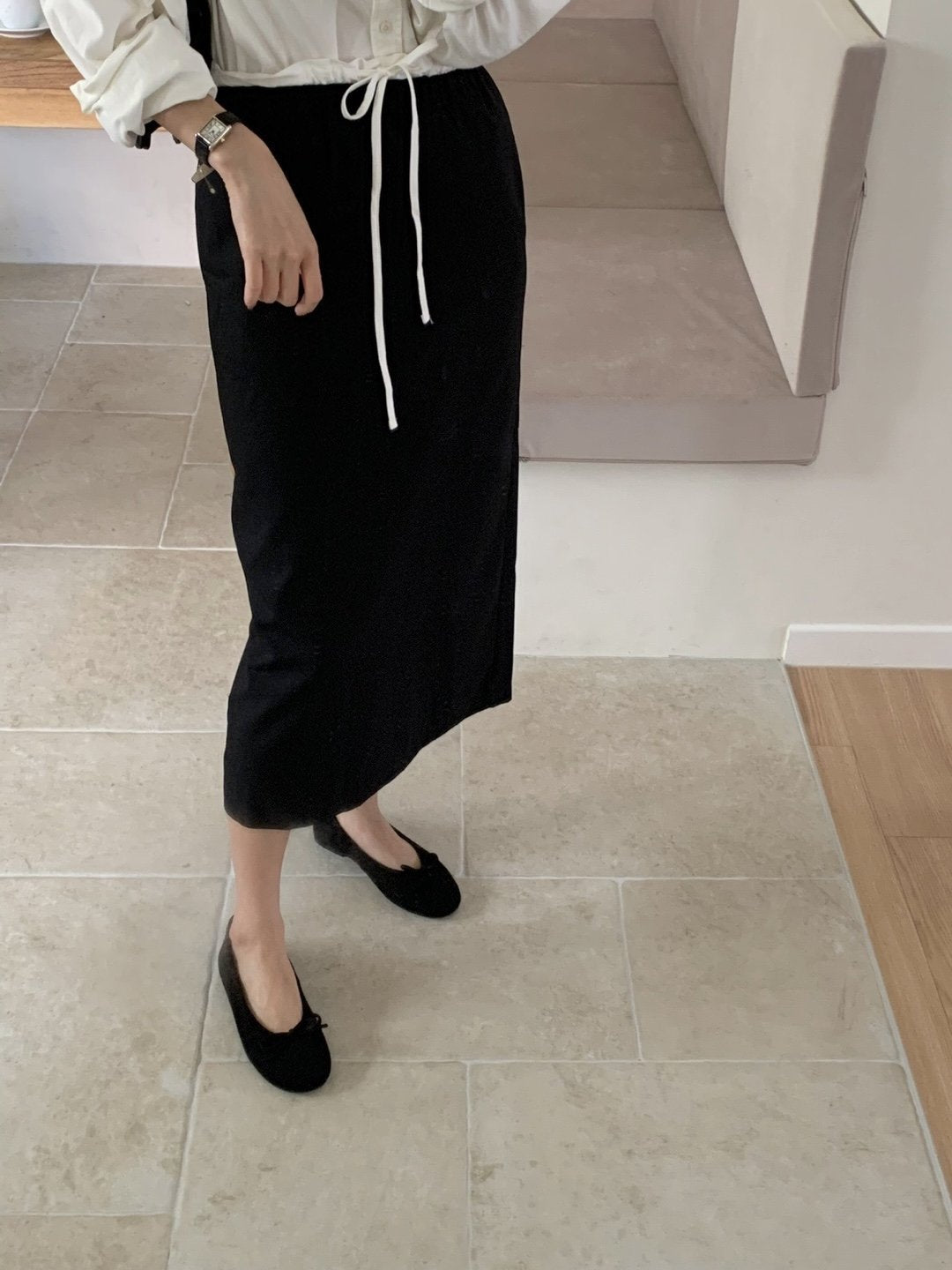 Suede 1cm Ribbon Flat