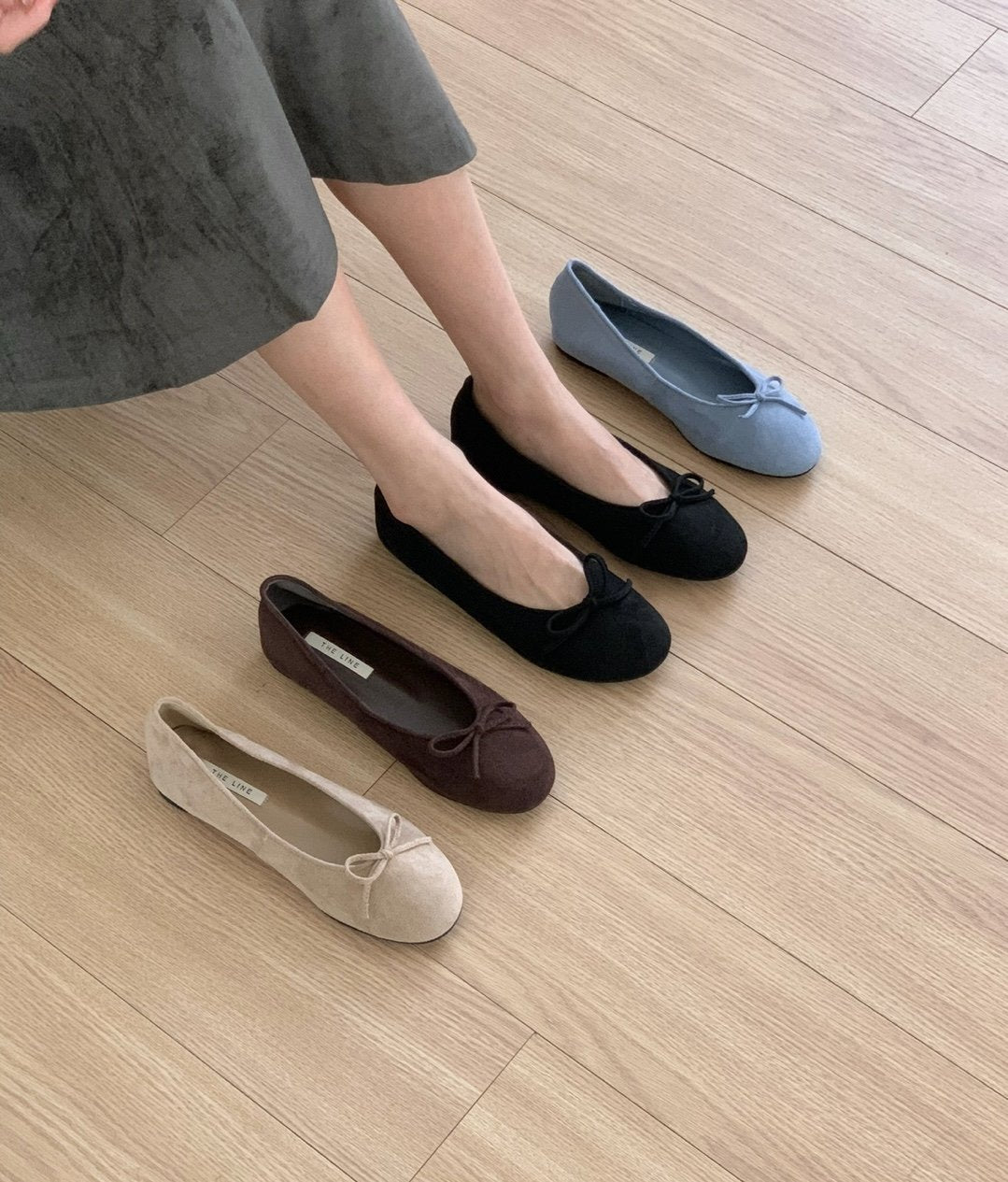 Suede 1cm Ribbon Flat