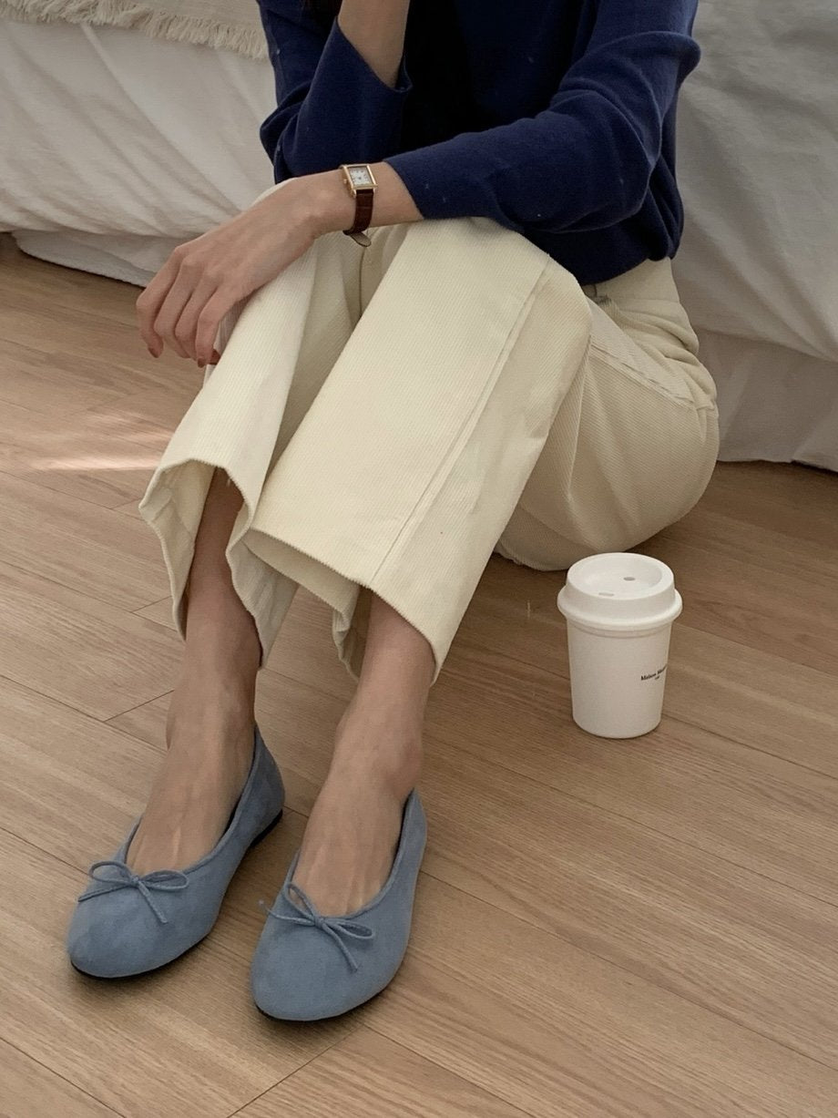 Suede 1cm Ribbon Flat