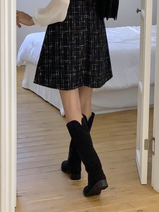 Suede Simple 2cm Long Boots