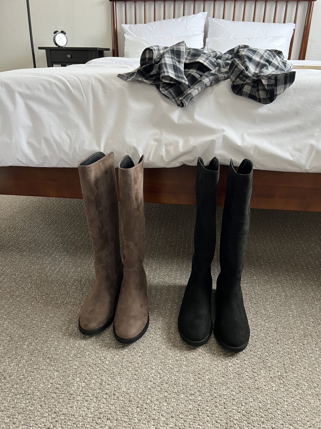 Suede Simple 2cm Long Boots