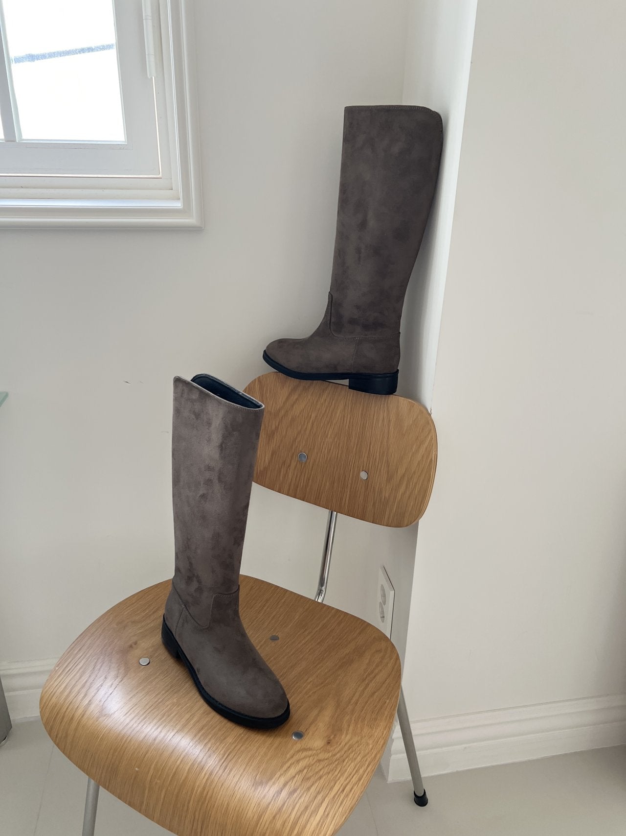 Suede Simple 2cm Long Boots