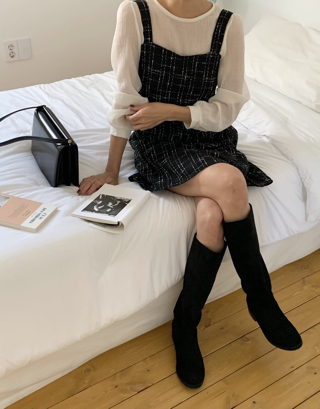 Suede Simple 2cm Long Boots