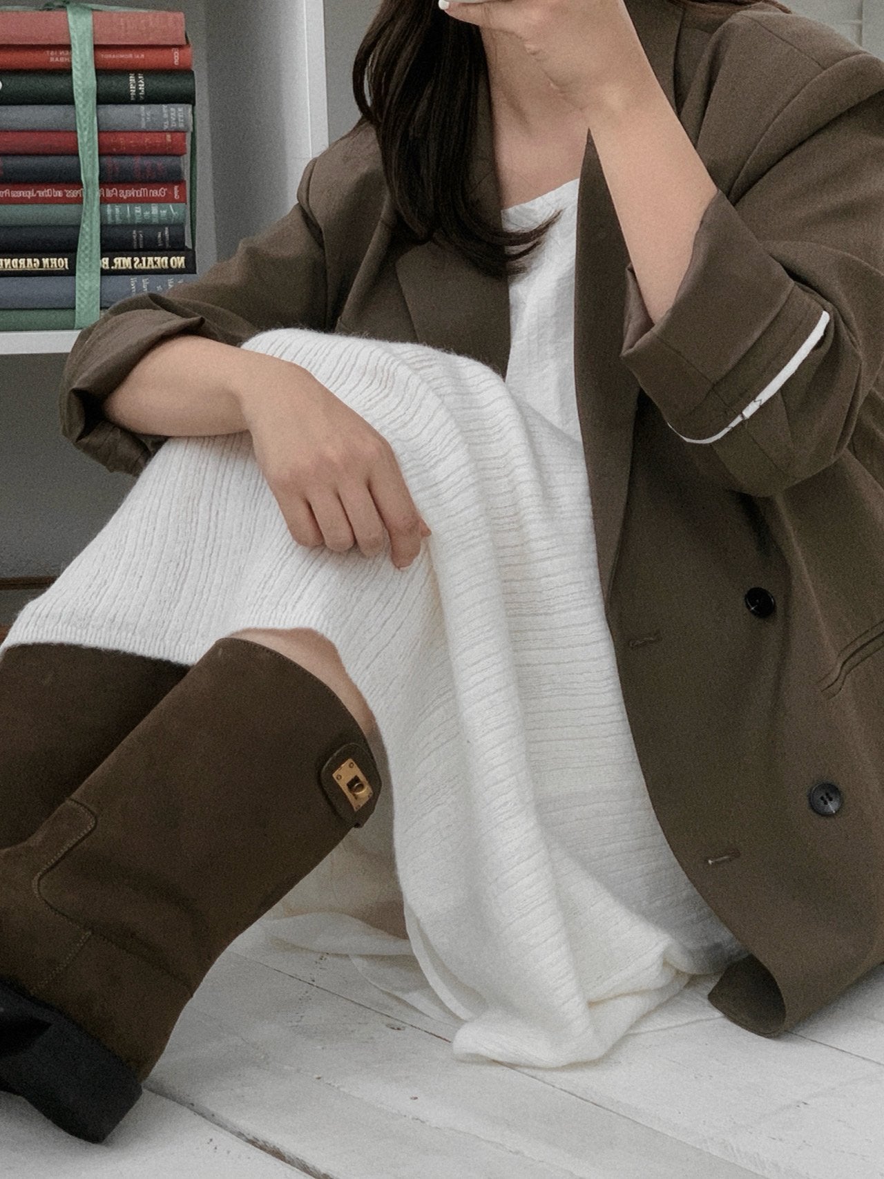 Vintage Buckle Half Boots