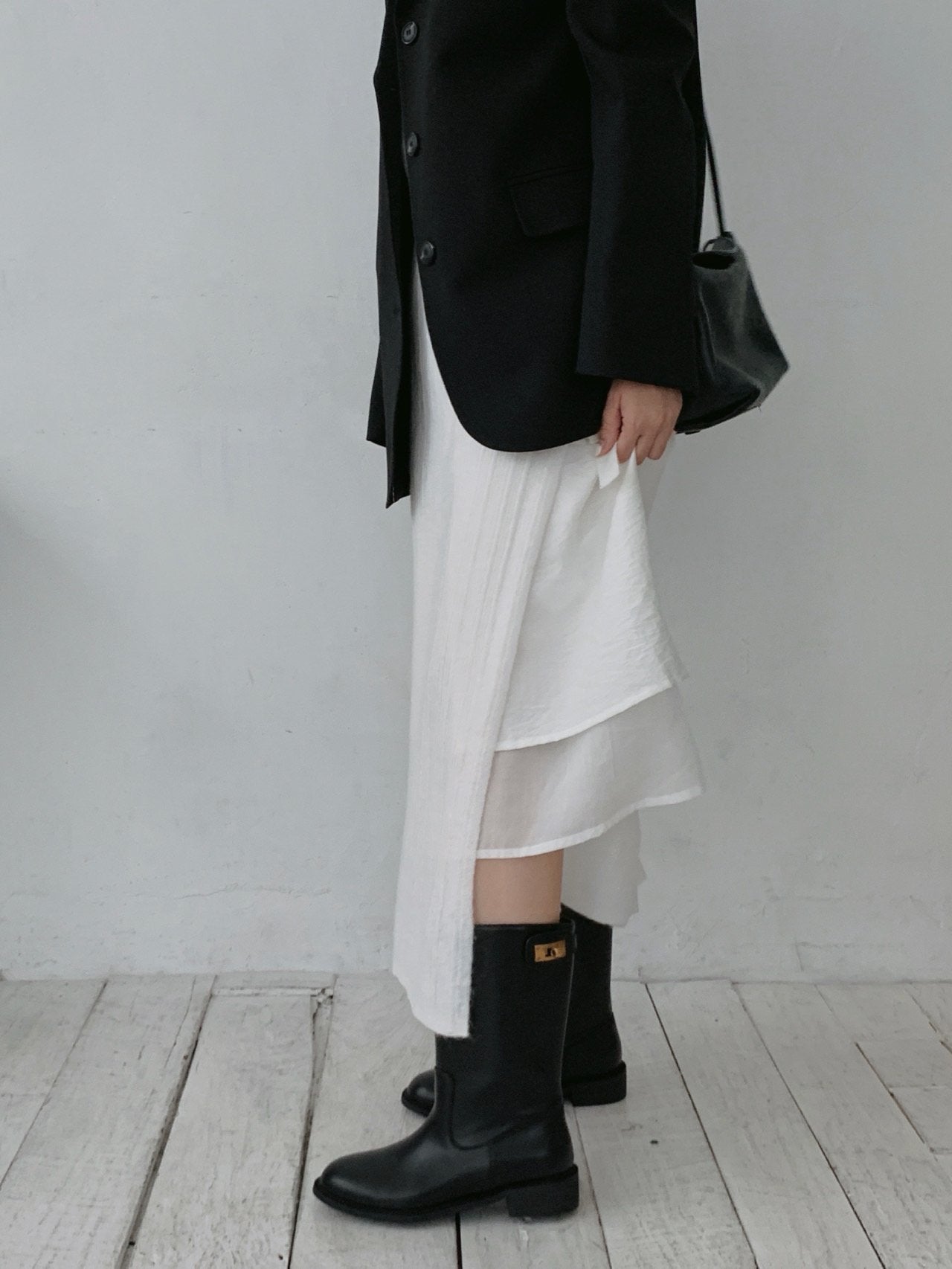 Vintage Buckle Half Boots